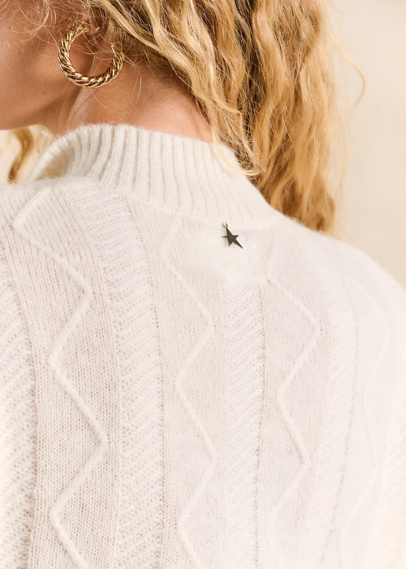 Gilet en maille chevron