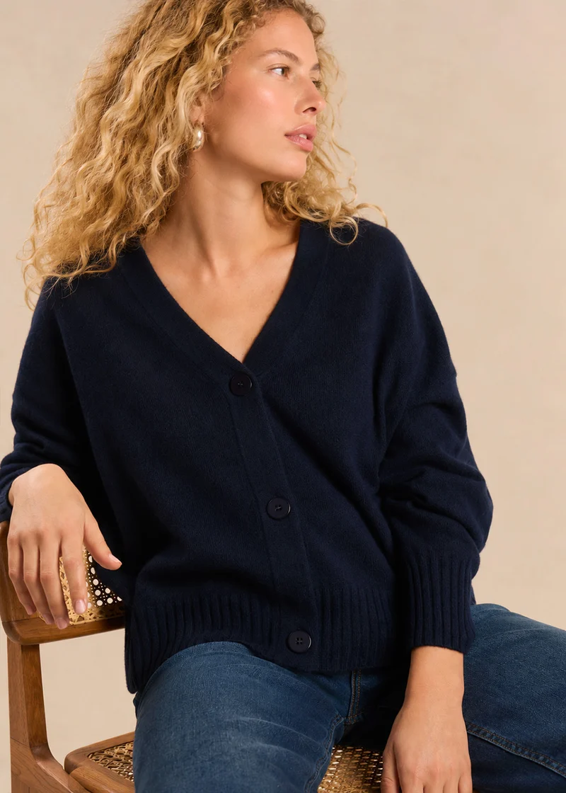 Gilet ample avec col V en cachemire