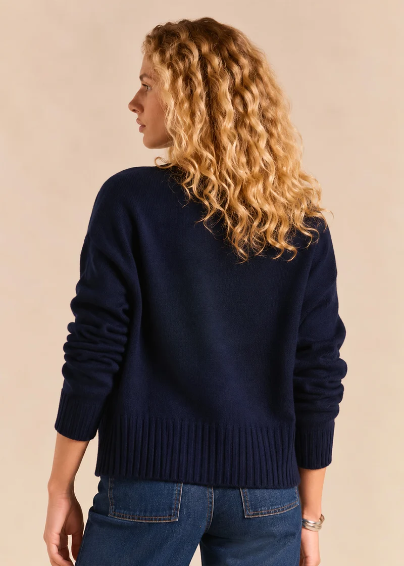Gilet ample avec col V en cachemire