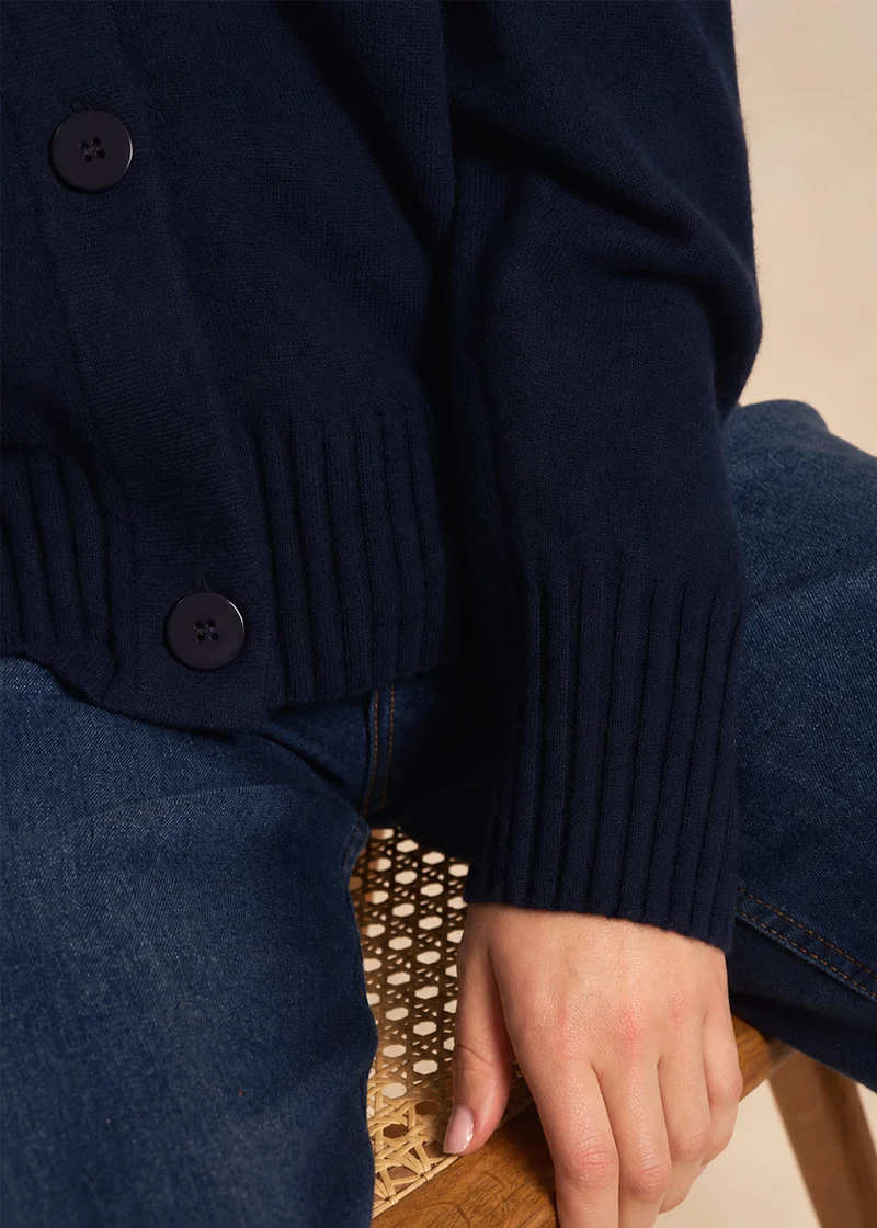 Gilet ample avec col V en cachemire