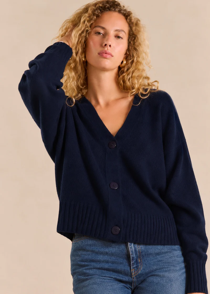Gilet ample avec col V en cachemire