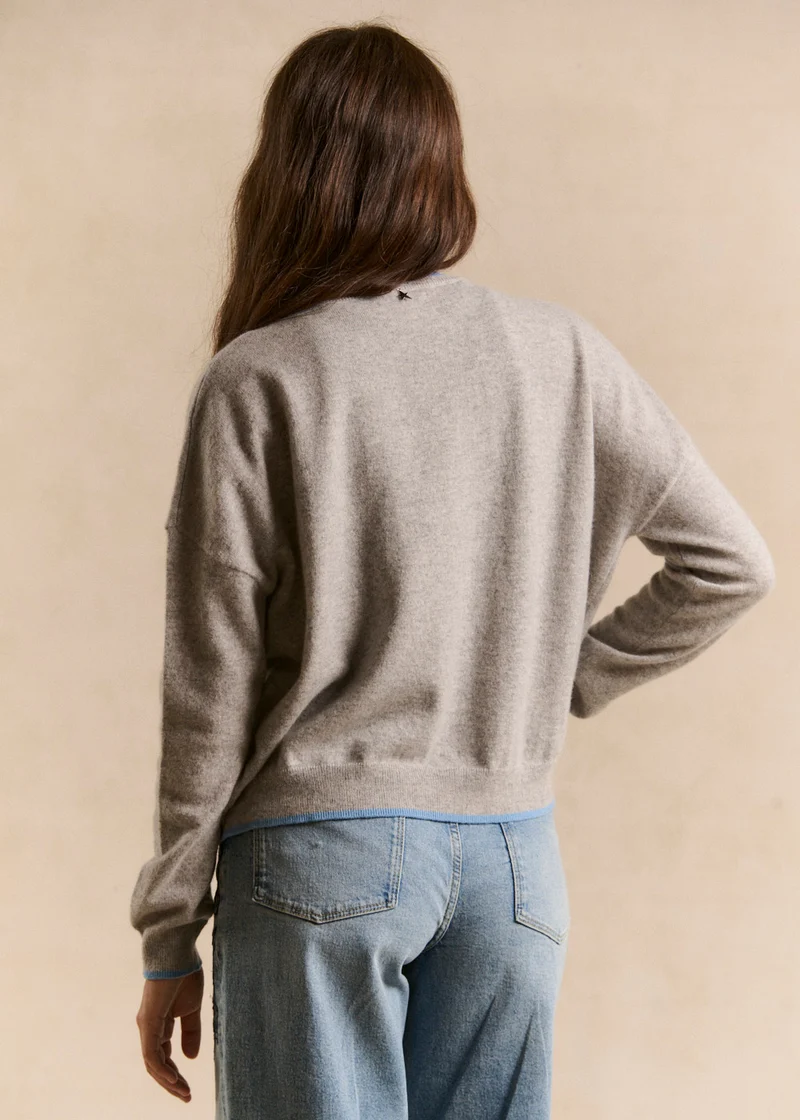 Pull carré en cachemire