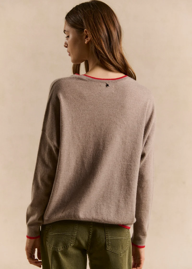 Pull col V en cachemire