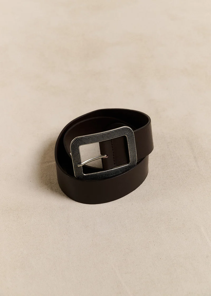 Ceinture cuir boucle rectangulaire