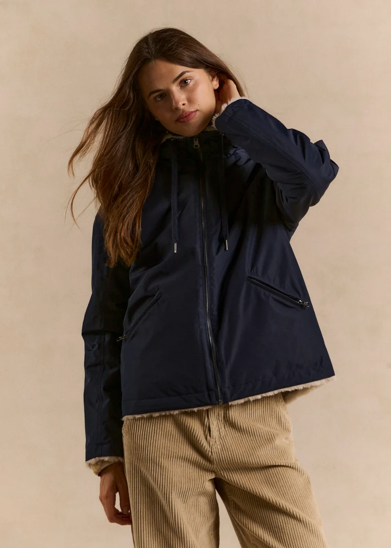 Parka courte réversible