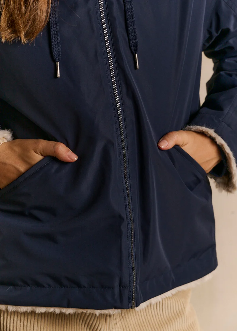 Parka courte réversible
