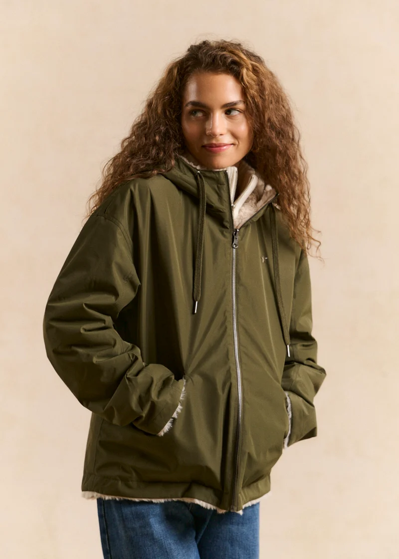 Parka courte réversible