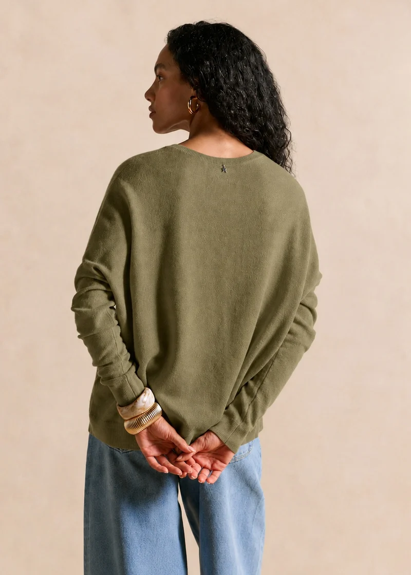 Pull cachemire col V ample