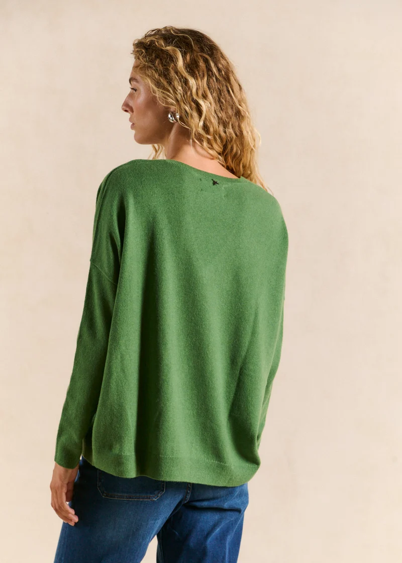 Pull cachemire col V ample