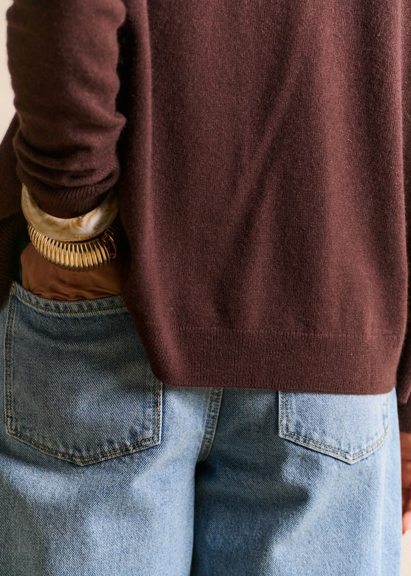 Pull cachemire col V ample