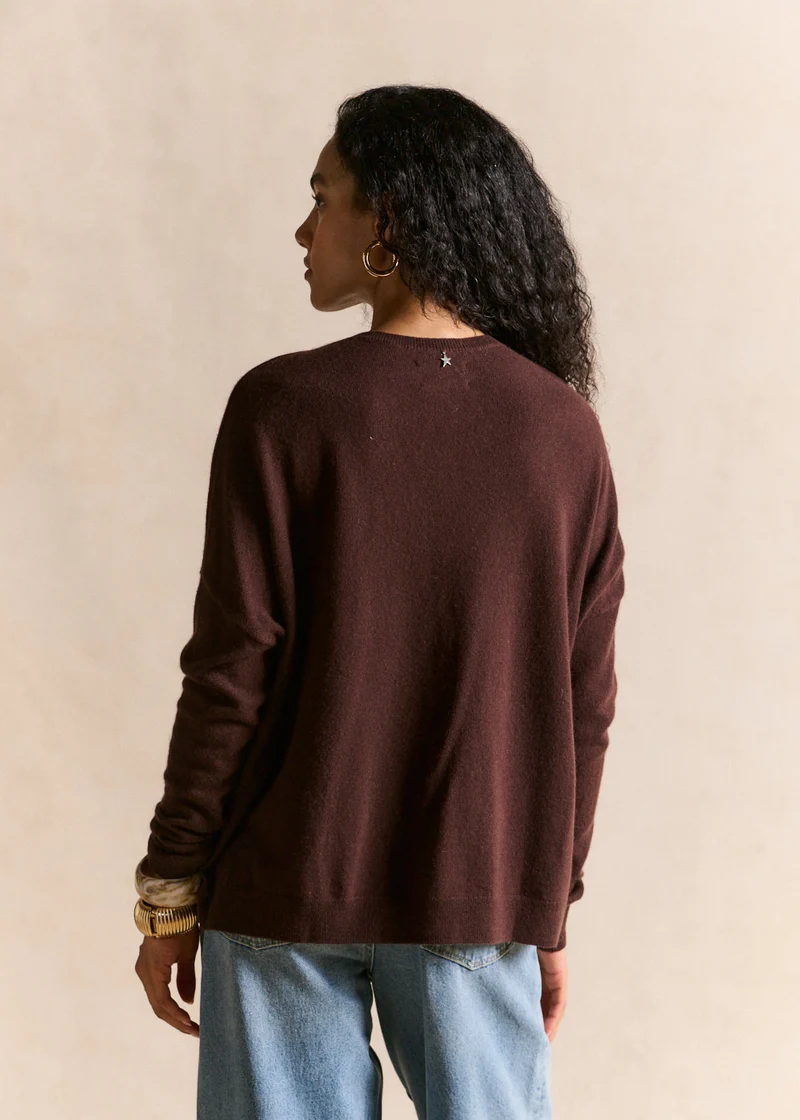 Pull cachemire col V ample