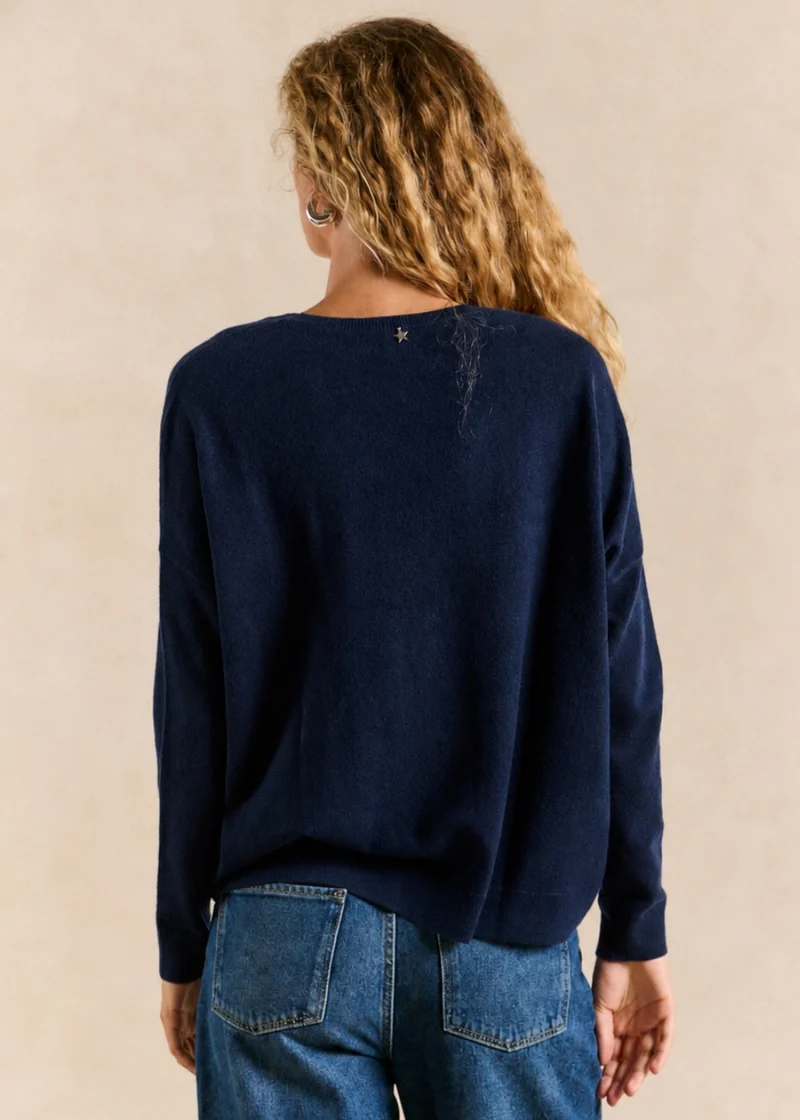 Pull cachemire col V ample