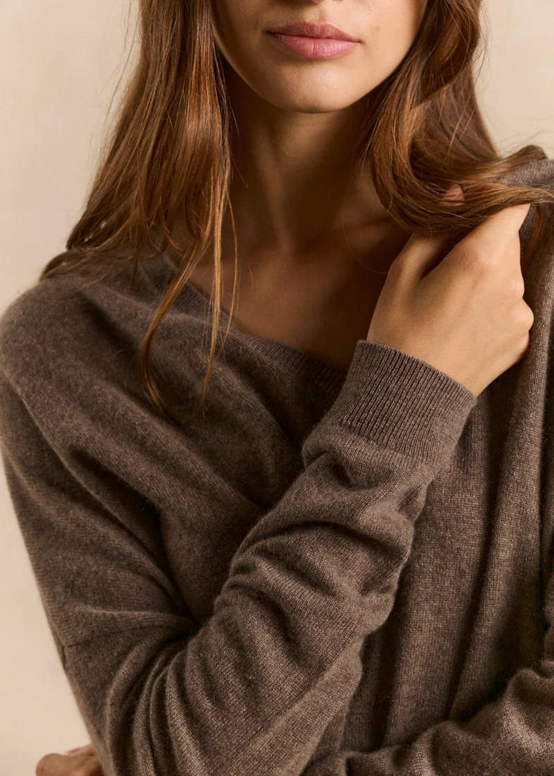 Pull cachemire col V ample