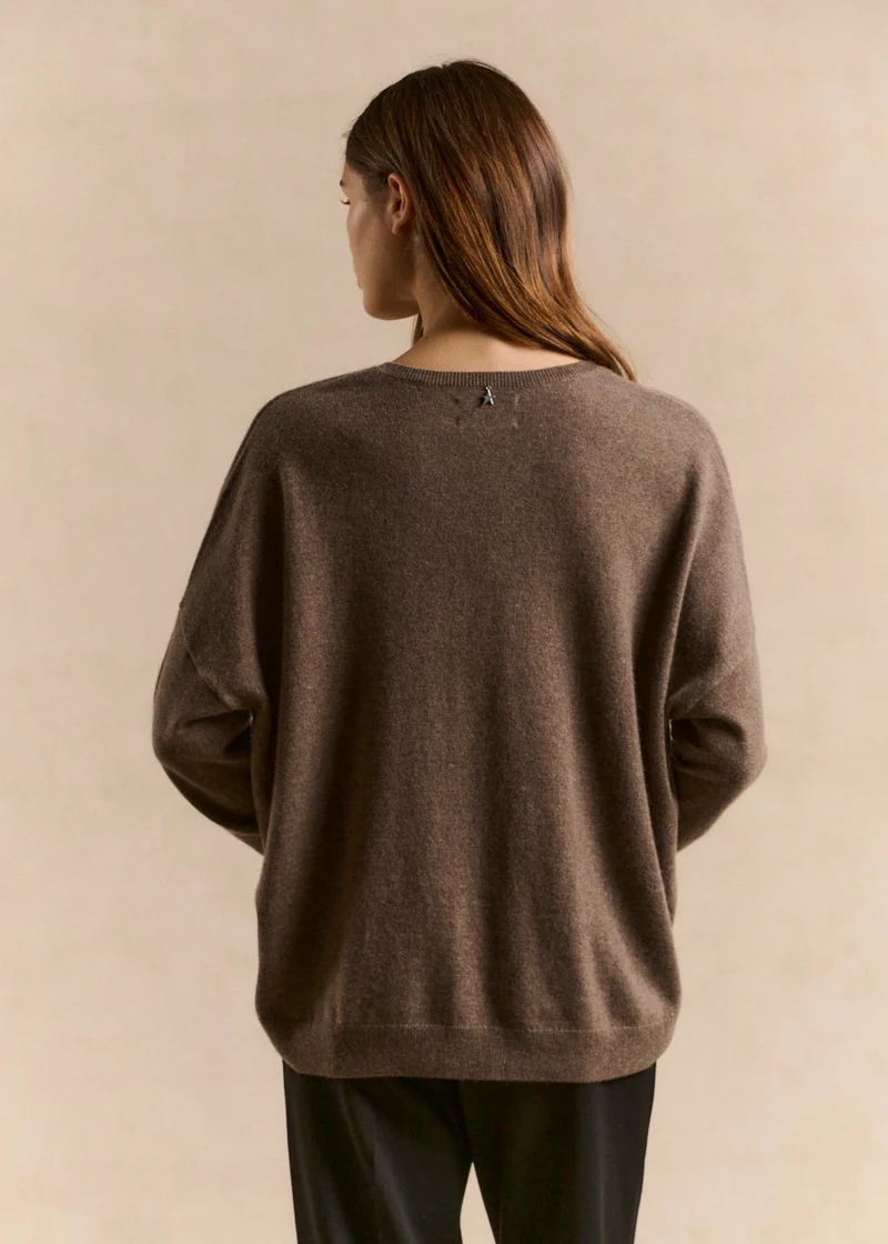 Pull cachemire col V ample