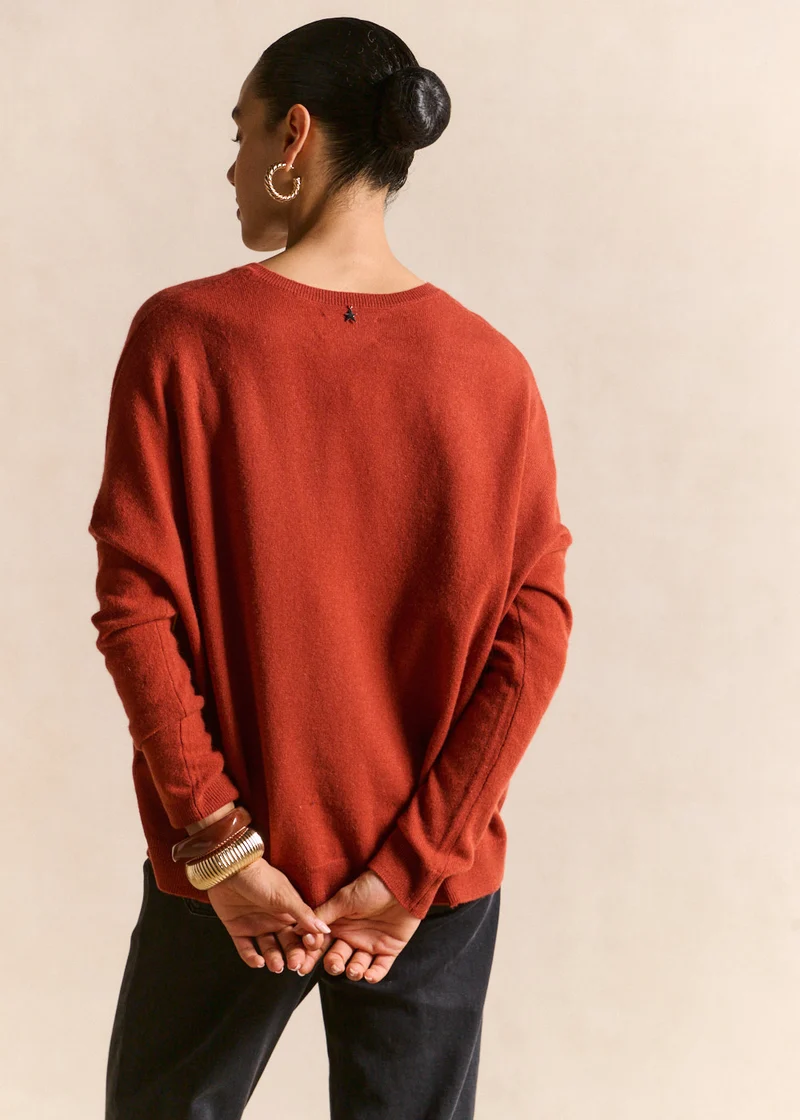 Pull cachemire col V ample