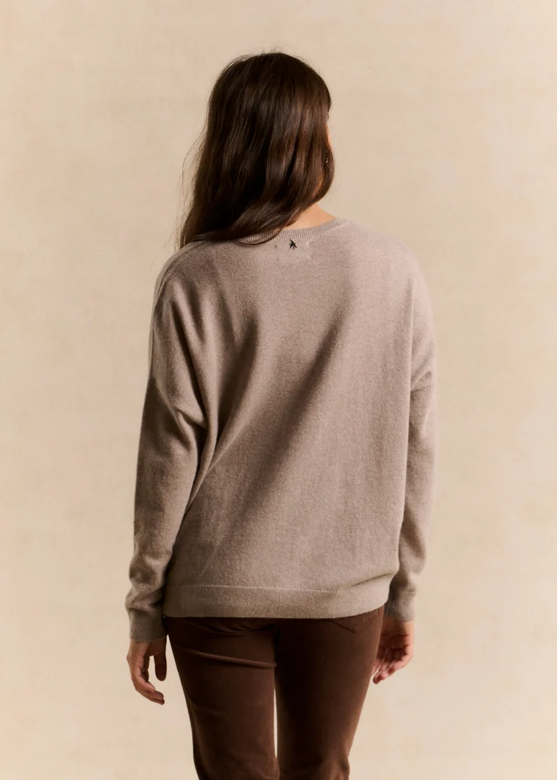 Pull cachemire col V ample