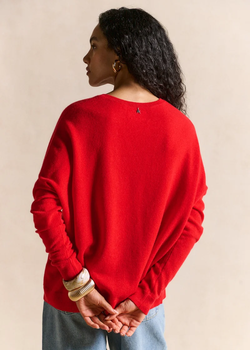 Pull cachemire col V ample