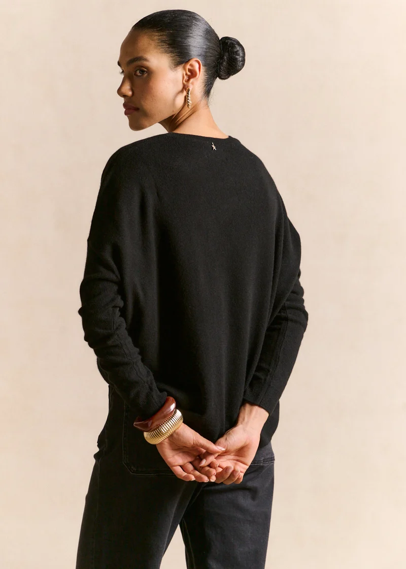 Pull cachemire col V ample