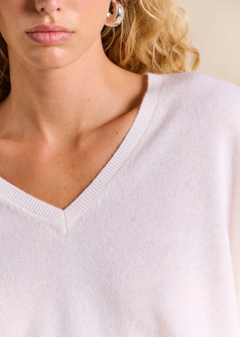 Pull cachemire col V ample