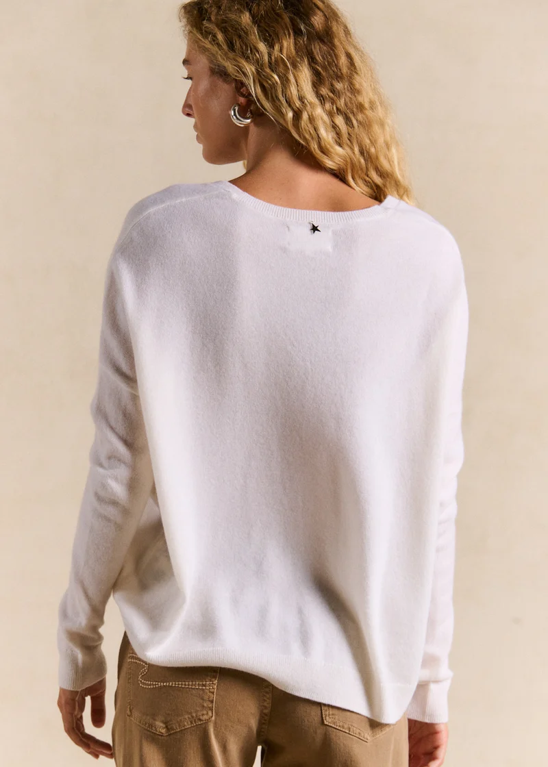 Pull cachemire col V ample