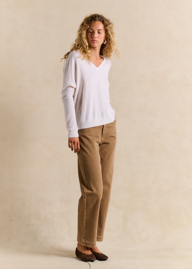 Pull cachemire col V ample