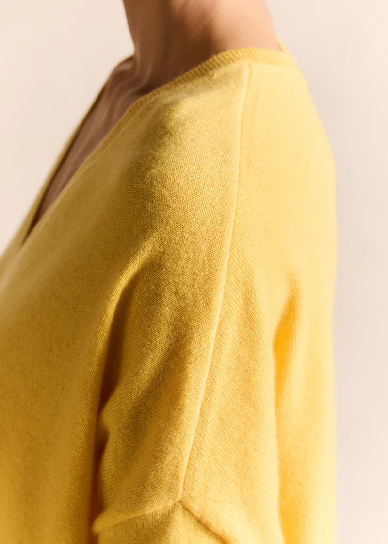 Pull cachemire col V ample
