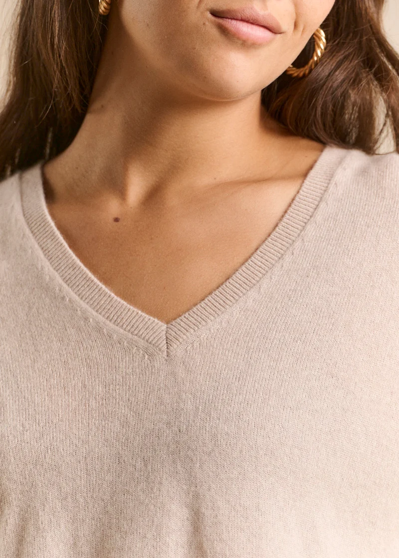 Pull cachemire col V ample