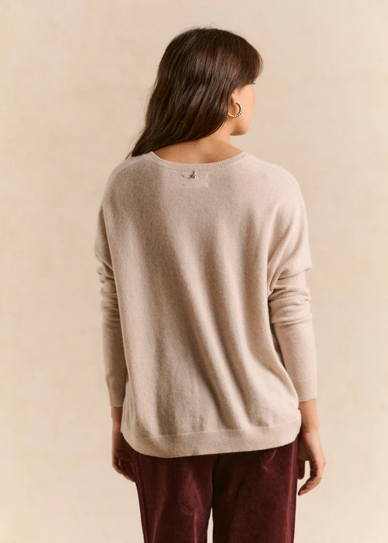 Pull cachemire col V ample
