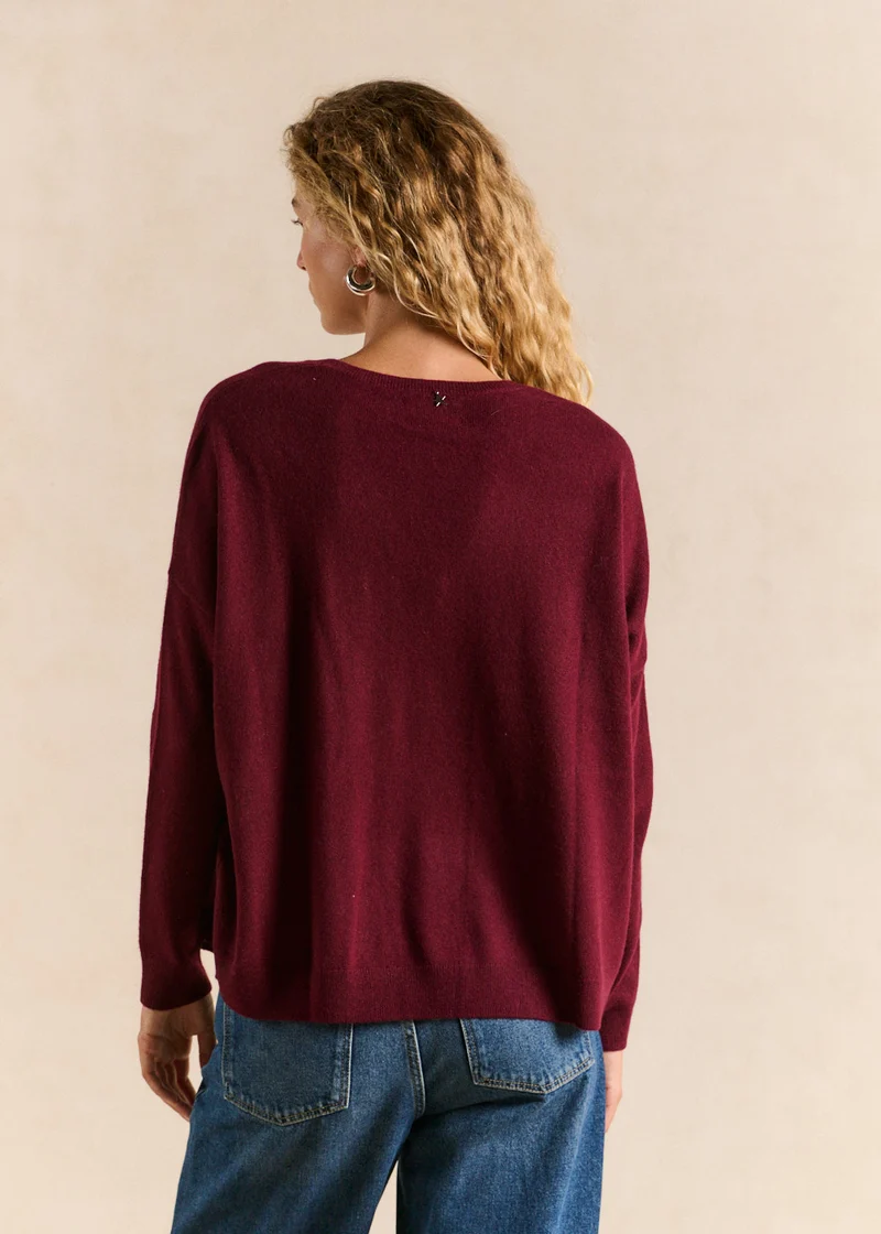 Pull cachemire col V ample