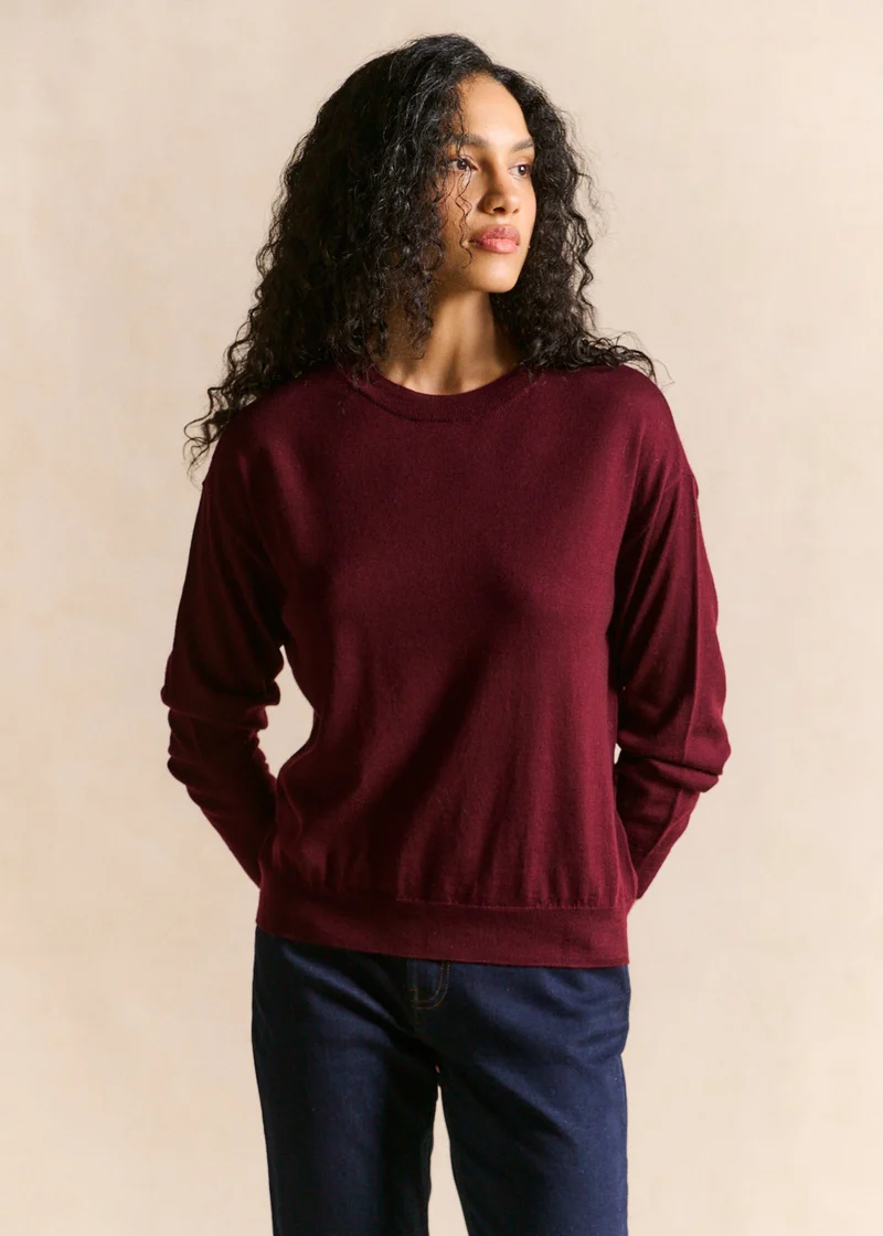 Pull col rond en laine