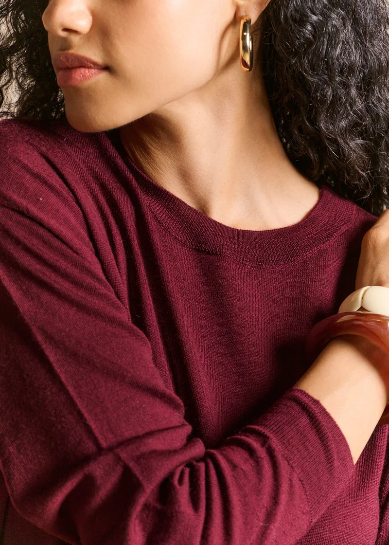 Pull col rond en laine