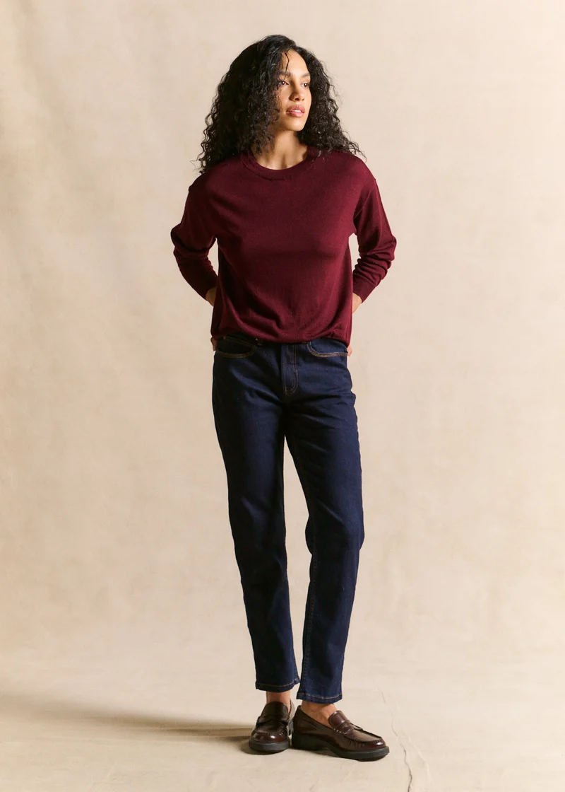Pull col rond en laine