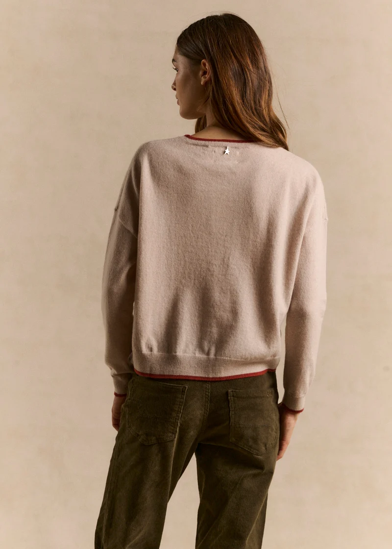 Pull carré en cachemire