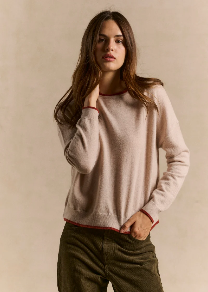 Pull carré en cachemire