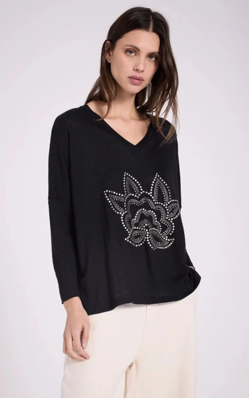 T-shirt manches longues noir