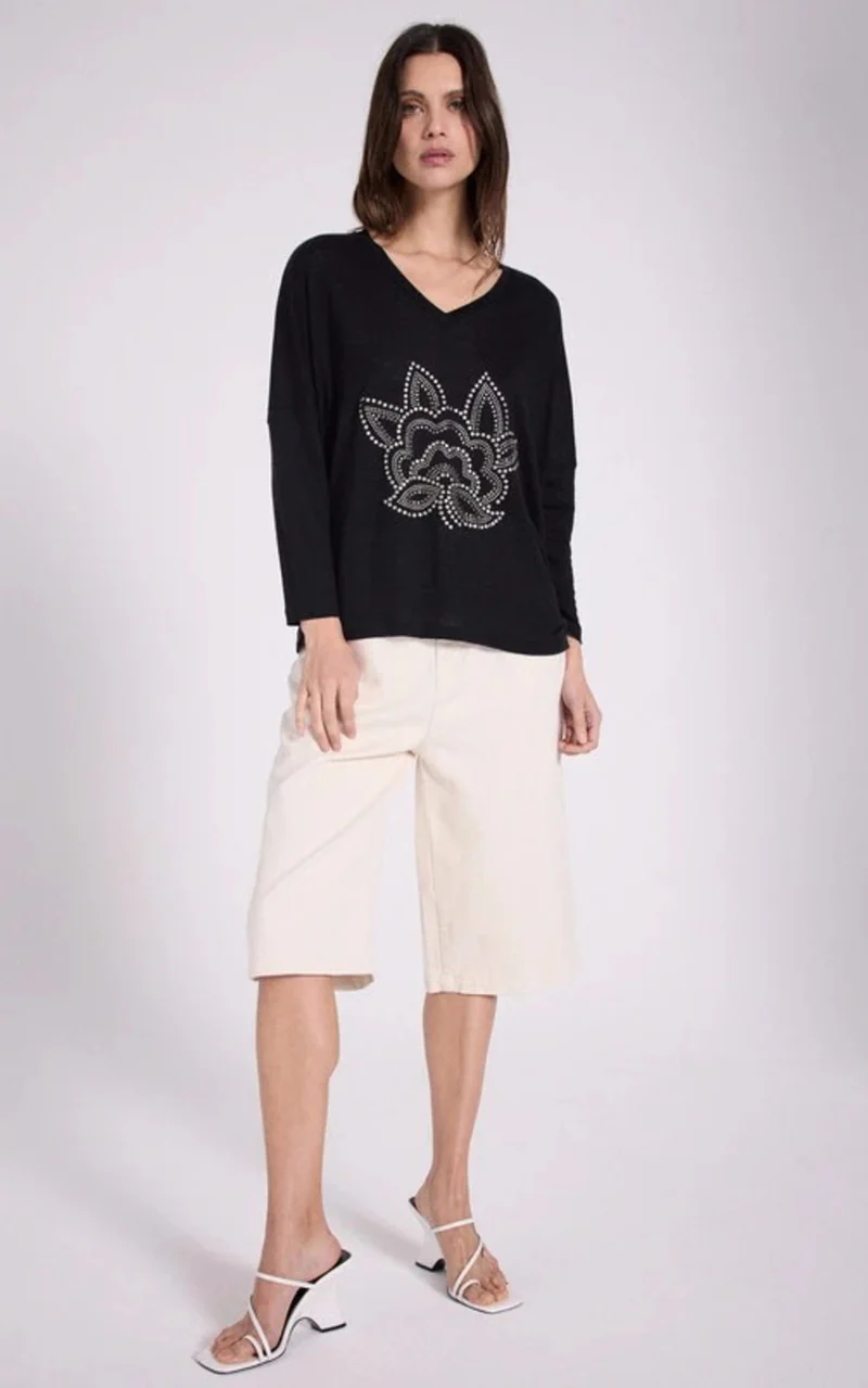 T-shirt manches longues noir