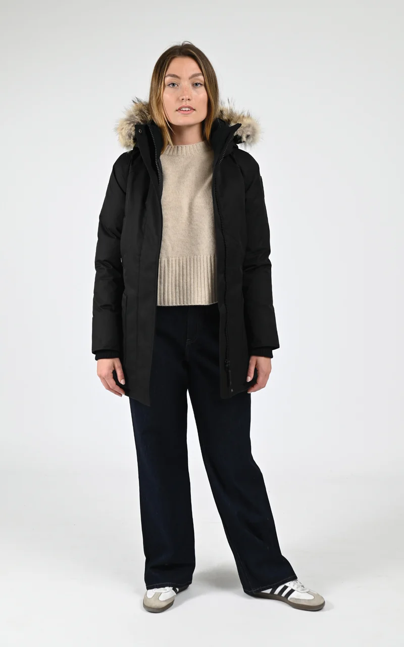 Parka cintrée Carla noir