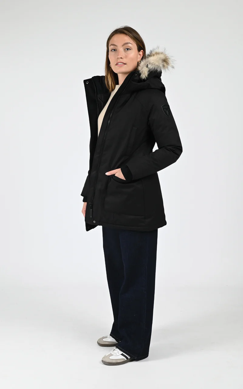 Parka cintrée Carla noir