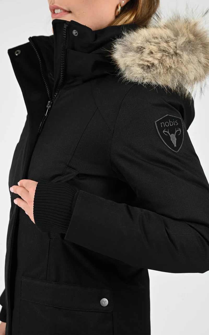 Parka cintrée Carla noir