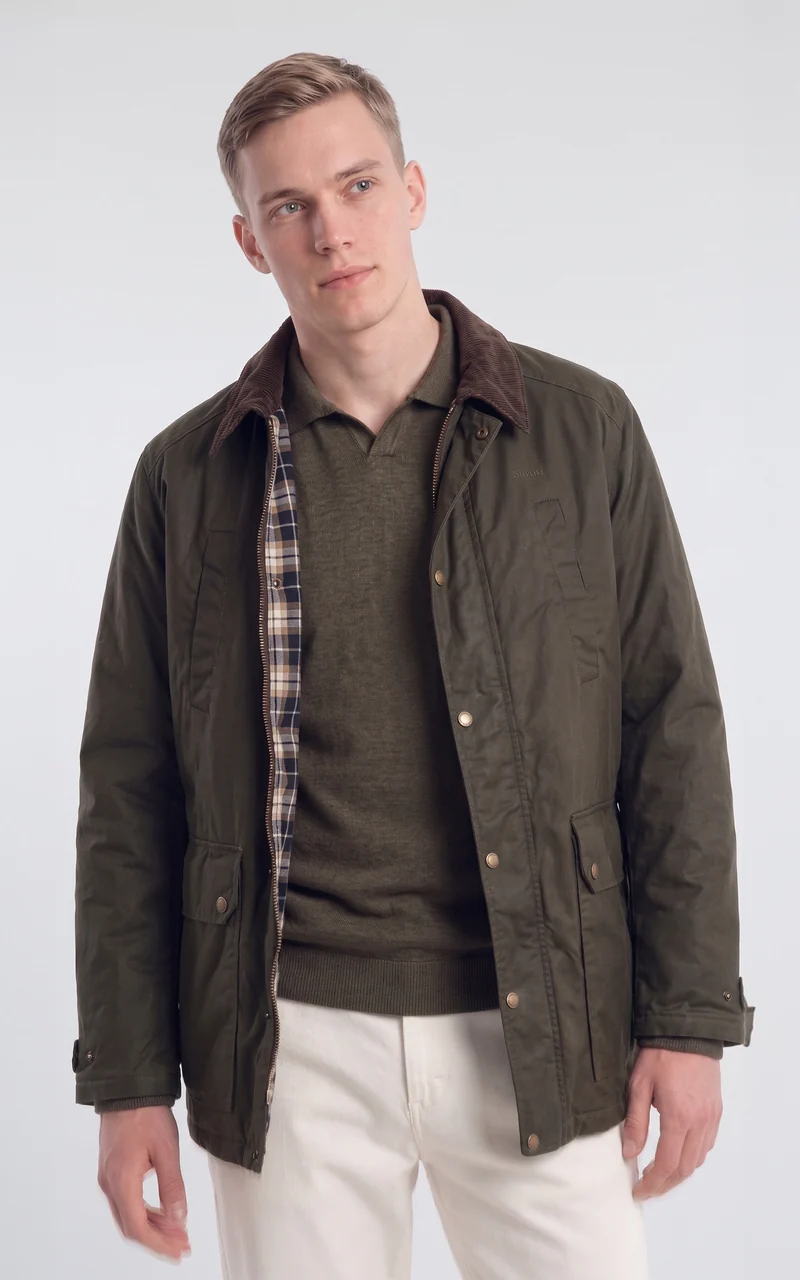 Veste cirée Beckley kaki