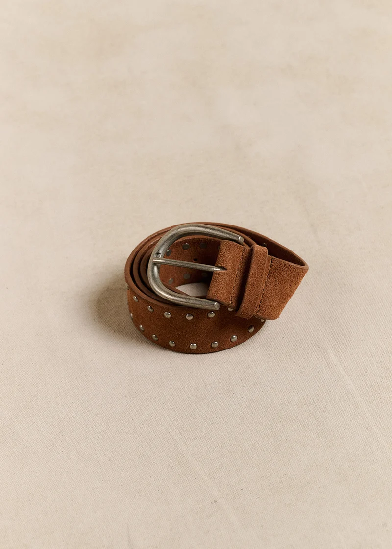 Ceinture cuir cloutée