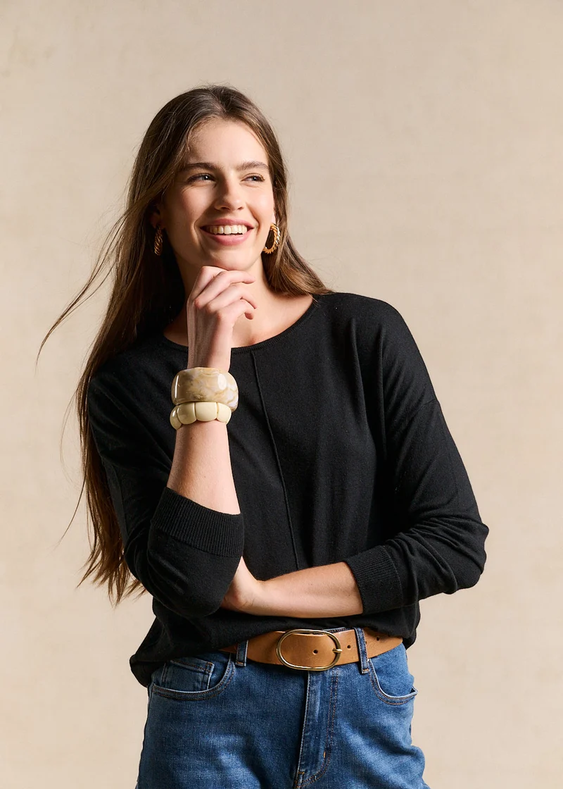 Pull col bateau oversize