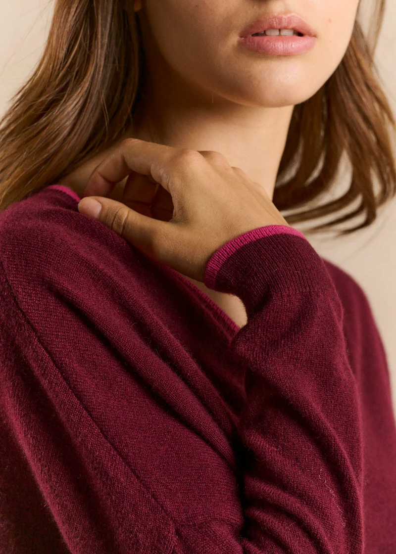 Pull col V en cachemire
