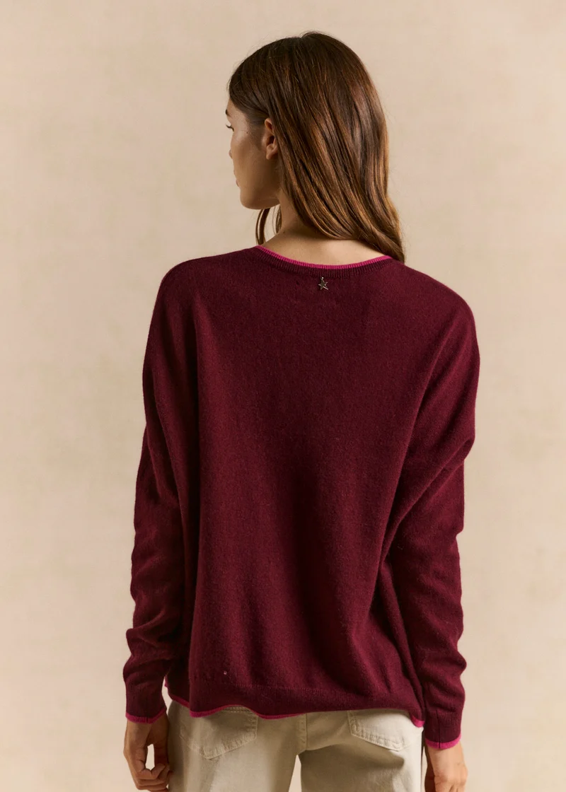 Pull col V en cachemire