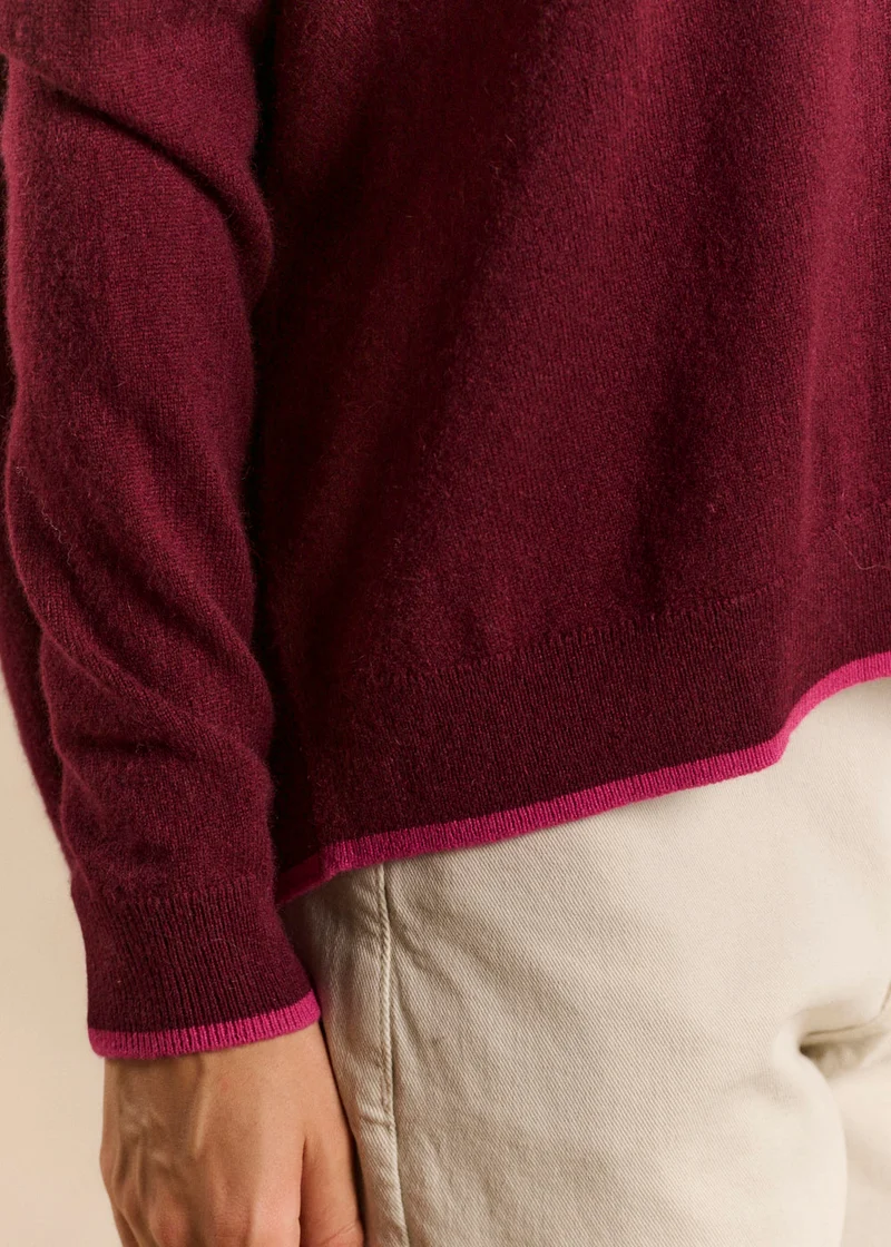 Pull col V en cachemire
