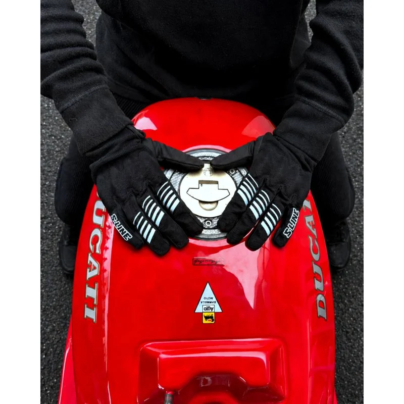 Gants Moto Homme Noir Courts — Été BURN, Homologués CE KP1, Tactile