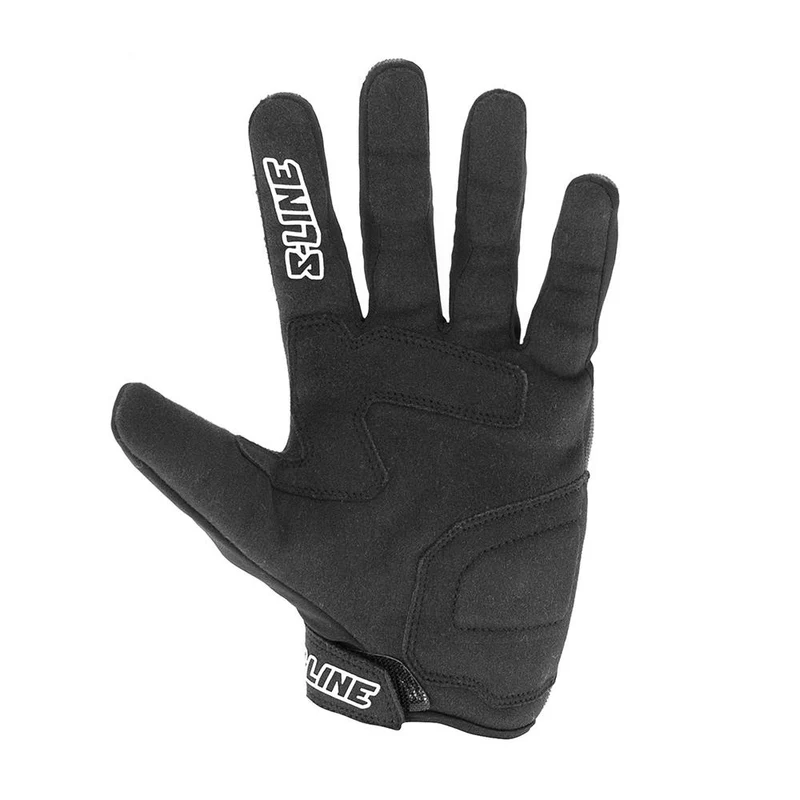 Gants Moto Femme Noir S-Line BURN — Courts Été, Doigts Tactiles, CE KP1