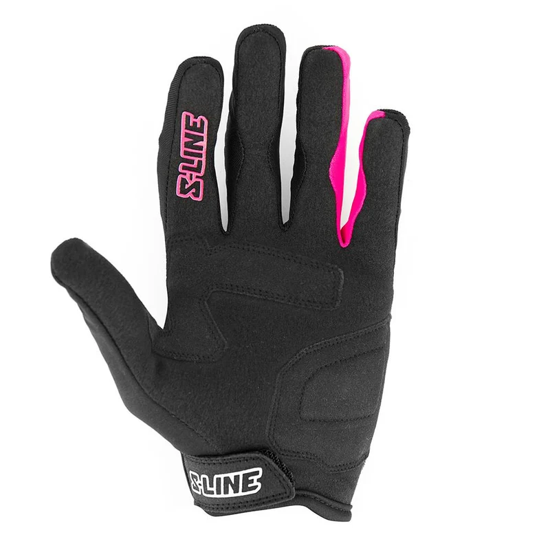 Gants Moto Femme Rose S-Line BURN — Courts Été, Doigts Tactiles, CE KP1