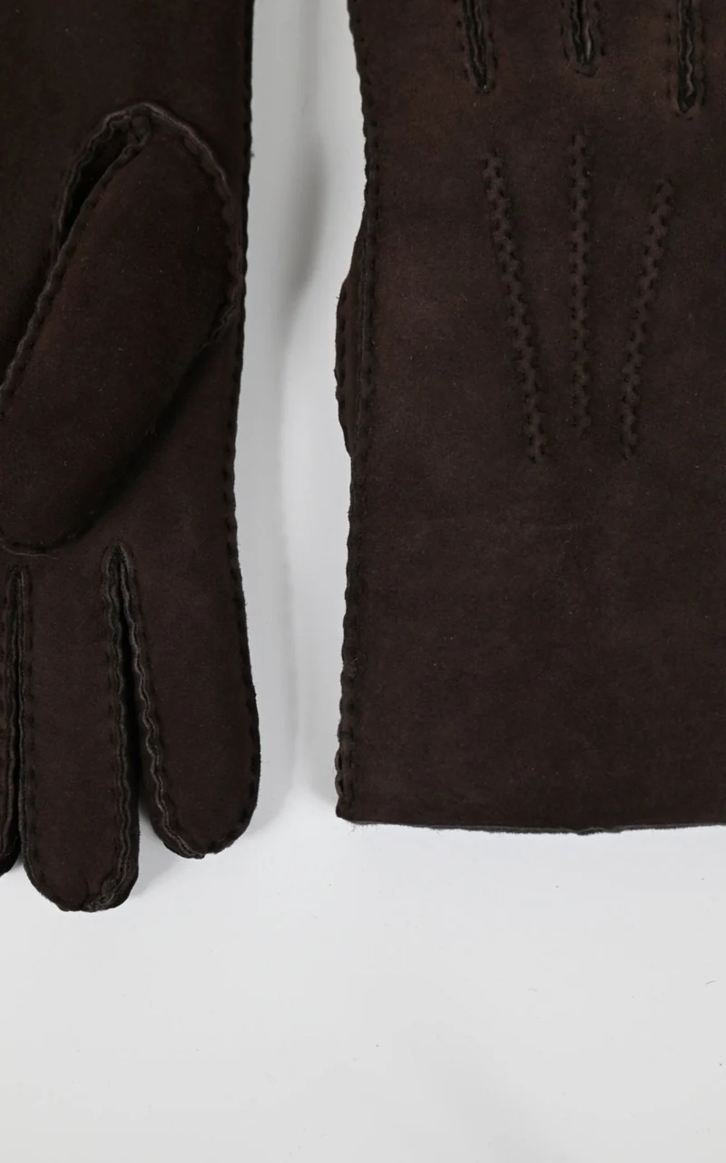 Gants en agneau mérinos mixte marron