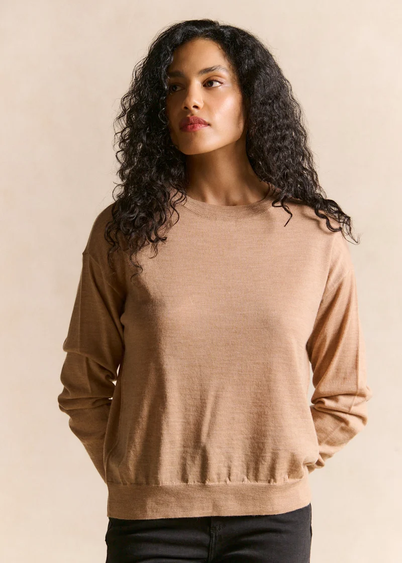 Pull col rond en laine